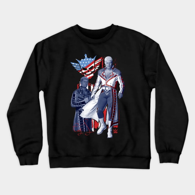 Cody Rhodes Americana Retro Crewneck Sweatshirt by Holman